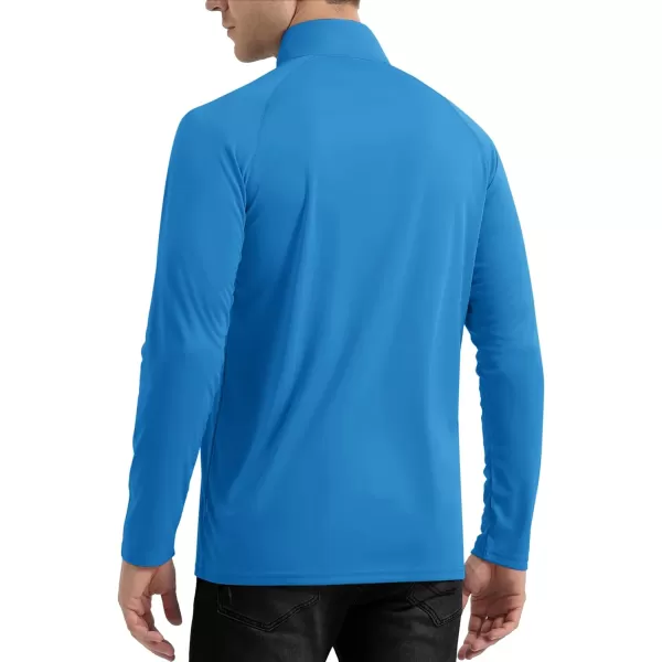 TACVASEN Men's UPF 50+ Shirts 1/4 Zip Up Sun Protection Long Sleeve Rash Guard Outdoor Hiking Fishing Running Shirts