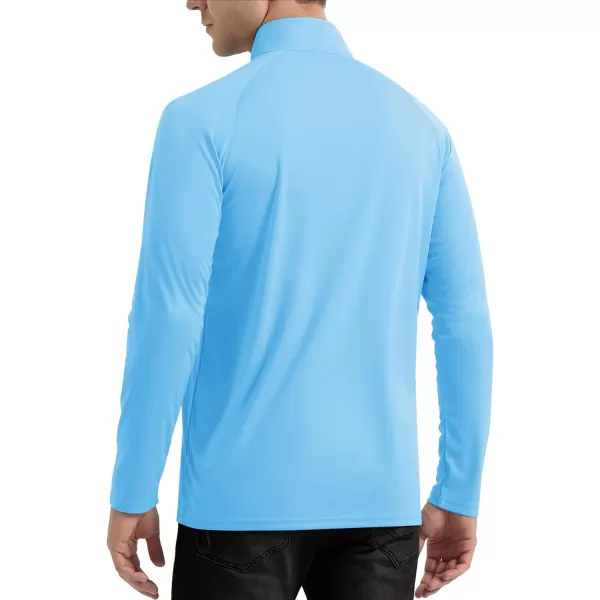 TACVASEN Men's UPF 50+ Shirts 1/4 Zip Up Sun Protection Long Sleeve Rash Guard Outdoor Hiking Fishing Running Shirts