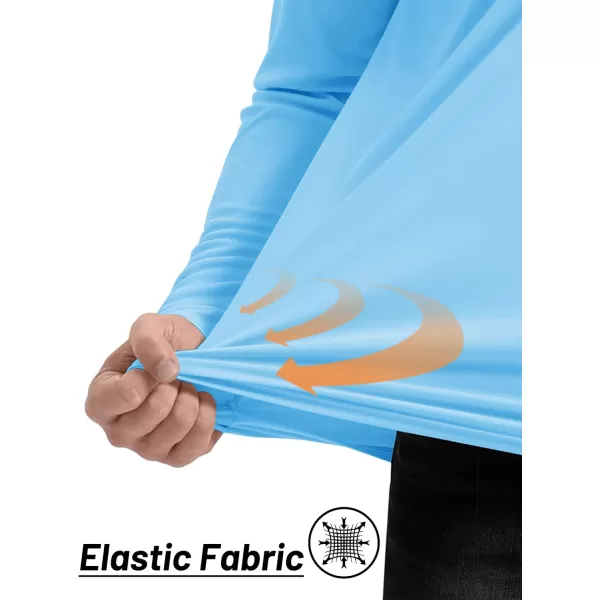 TACVASEN Men's UPF 50+ Shirts 1/4 Zip Up Sun Protection Long Sleeve Rash Guard Outdoor Hiking Fishing Running Shirts