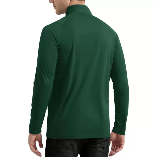 TACVASEN Men's UPF 50+ Shirts 1/4 Zip Up Sun Protection Long Sleeve Rash Guard Outdoor Hiking Fishing Running Shirts