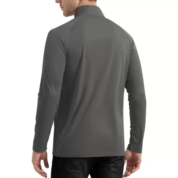 TACVASEN Men's UPF 50+ Shirts 1/4 Zip Up Sun Protection Long Sleeve Rash Guard Outdoor Hiking Fishing Running Shirts