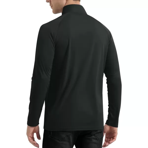 TACVASEN Men's UPF 50+ Shirts 1/4 Zip Up Sun Protection Long Sleeve Rash Guard Outdoor Hiking Fishing Running Shirts