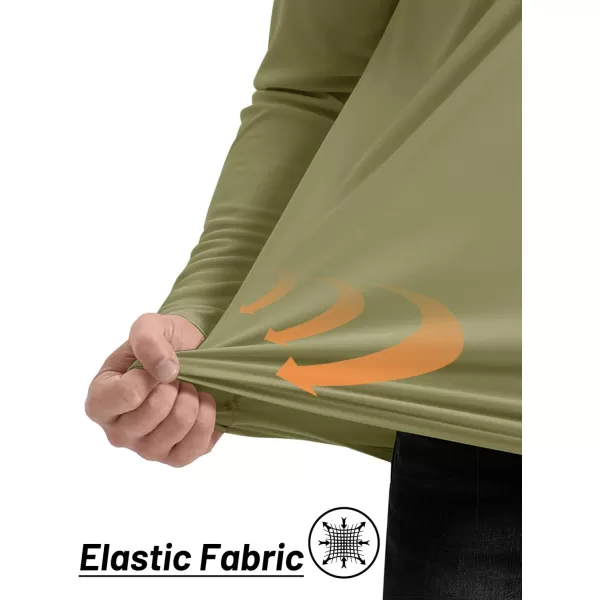 TACVASEN Men's UPF 50+ Shirts 1/4 Zip Up Sun Protection Long Sleeve Rash Guard Outdoor Hiking Fishing Running Shirts