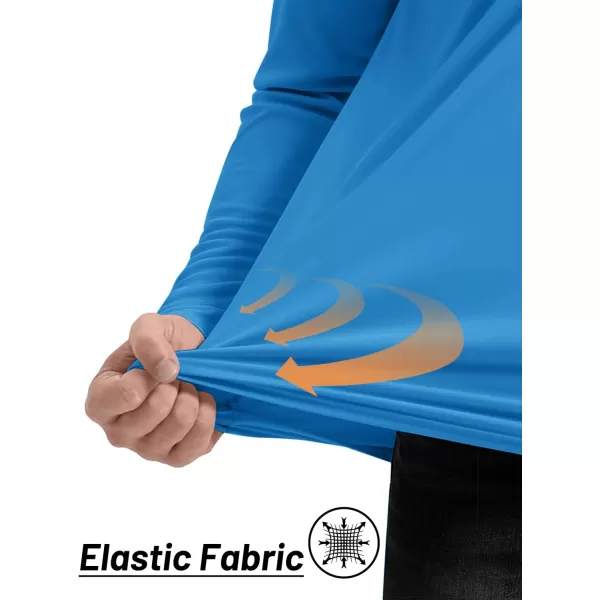 TACVASEN Men's UPF 50+ Shirts 1/4 Zip Up Sun Protection Long Sleeve Rash Guard Outdoor Hiking Fishing Running Shirts
