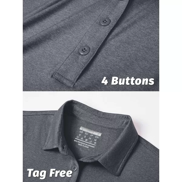 TACVASEN Women's Polo Shirts Short Sleeve Golf Quick Dry UPF 50+ Sun Protection Lightweight Collared Shirt with 4-Buttons