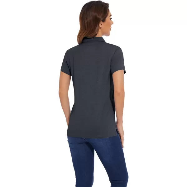 TACVASEN Women's Polo Shirts Short Sleeve Golf Quick Dry UPF 50+ Sun Protection Lightweight Collared Shirt with 4-Buttons