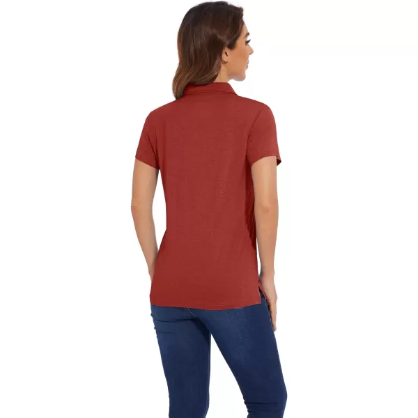 TACVASEN Women's Polo Shirts Short Sleeve Golf Quick Dry UPF 50+ Sun Protection Lightweight Collared Shirt with 4-Buttons