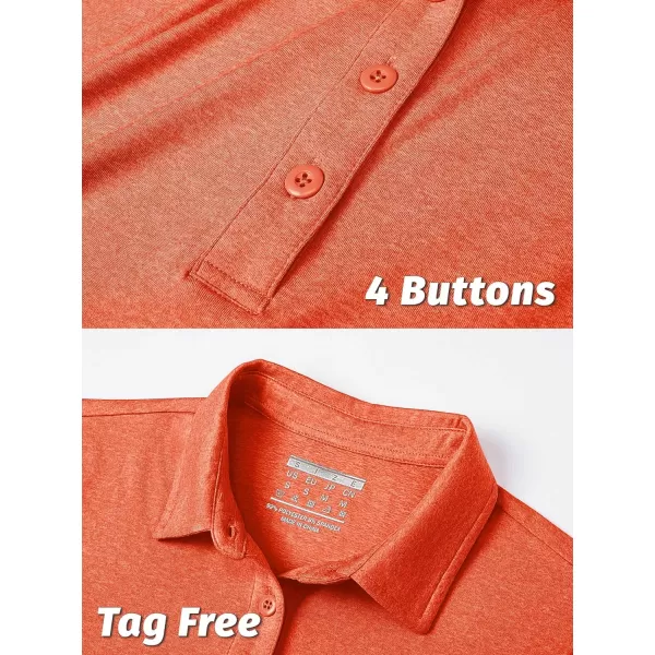 TACVASEN Women's Polo Shirts Short Sleeve Golf Quick Dry UPF 50+ Sun Protection Lightweight Collared Shirt with 4-Buttons
