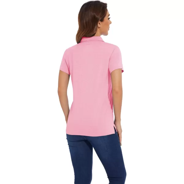 TACVASEN Women's Polo Shirts Short Sleeve Golf Quick Dry UPF 50+ Sun Protection Lightweight Collared Shirt with 4-Buttons
