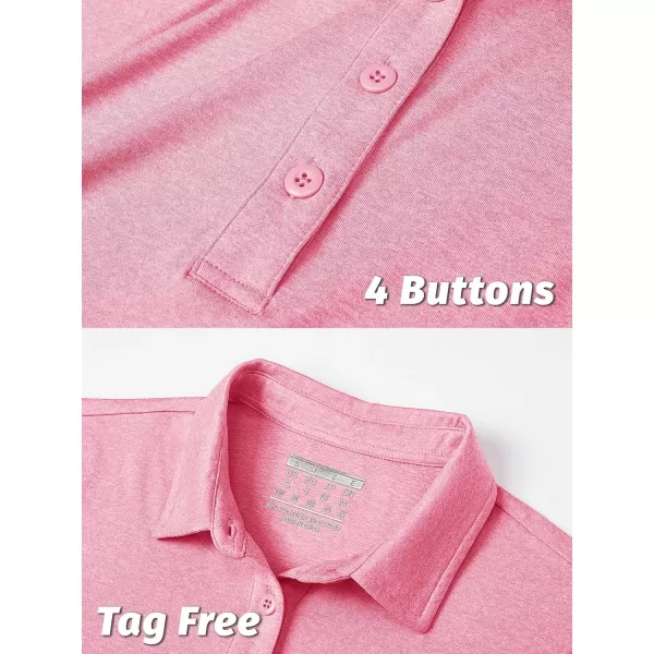TACVASEN Women's Polo Shirts Short Sleeve Golf Quick Dry UPF 50+ Sun Protection Lightweight Collared Shirt with 4-Buttons