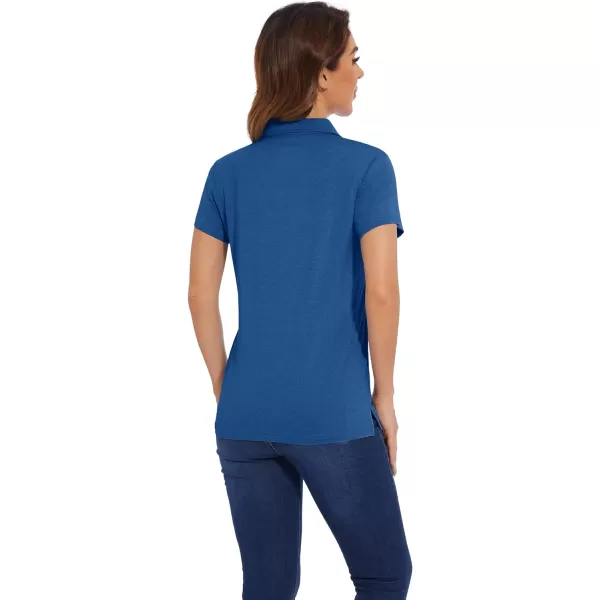 TACVASEN Women's Polo Shirts Short Sleeve Golf Quick Dry UPF 50+ Sun Protection Lightweight Collared Shirt with 4-Buttons