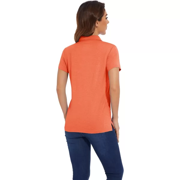 TACVASEN Women's Polo Shirts Short Sleeve Golf Quick Dry UPF 50+ Sun Protection Lightweight Collared Shirt with 4-Buttons