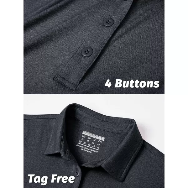 TACVASEN Women's Polo Shirts Short Sleeve Golf Quick Dry UPF 50+ Sun Protection Lightweight Collared Shirt with 4-Buttons