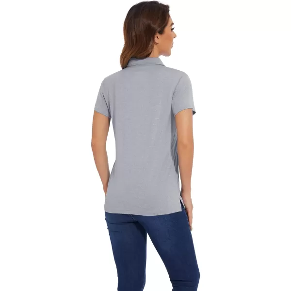 TACVASEN Women's Polo Shirts Short Sleeve Golf Quick Dry UPF 50+ Sun Protection Lightweight Collared Shirt with 4-Buttons