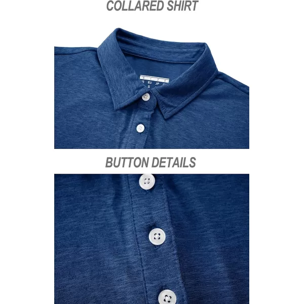 TACVASEN Women's Polo Shirts Short Sleeve T-Shirt Quick Dry Golf Shirt 4-Button Tops Sports Tennis Fitness Leisure