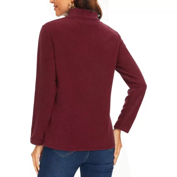 TACVASEN Women's Quarter Zip Pullover Sweatshirt Fleece Casual Long Sleeve Spring Fall Running Workout Tops