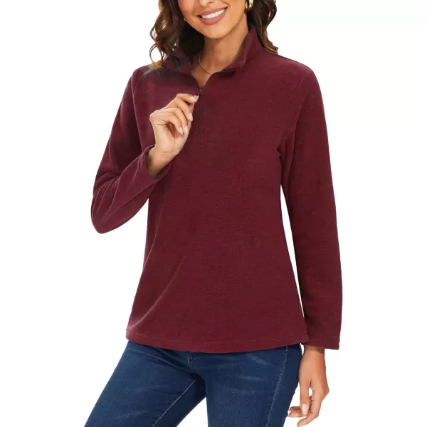 TACVASEN Women's Quarter Zip Pullover Sweatshirt Fleece Casual Long Sleeve Spring Fall Running Workout Tops