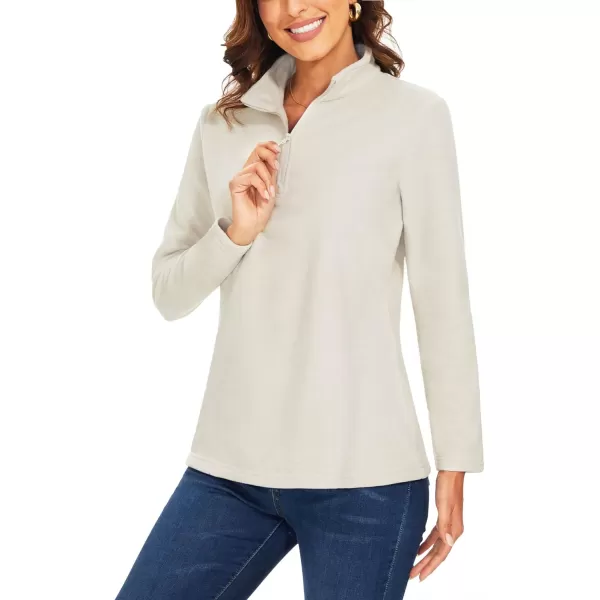 TACVASEN Women's Quarter Zip Pullover Sweatshirt Fleece Casual Long Sleeve Spring Fall Running Workout Tops
