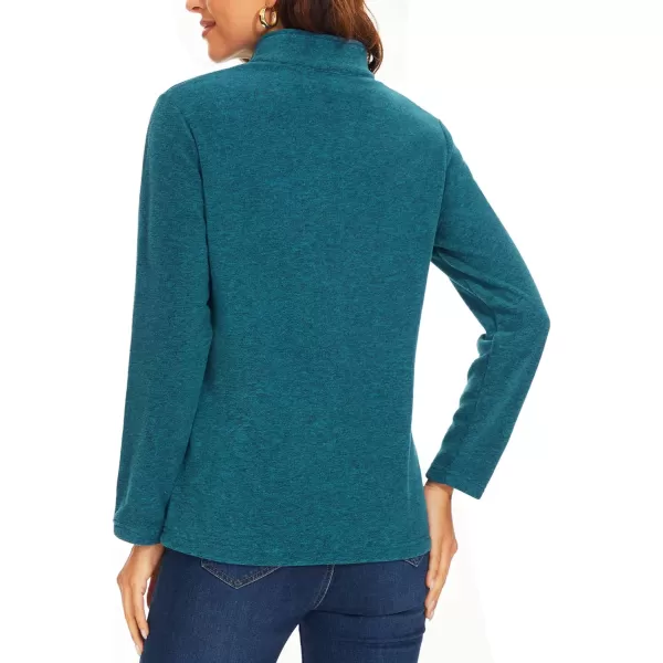 TACVASEN Women's Quarter Zip Pullover Sweatshirt Fleece Casual Long Sleeve Spring Fall Running Workout Tops