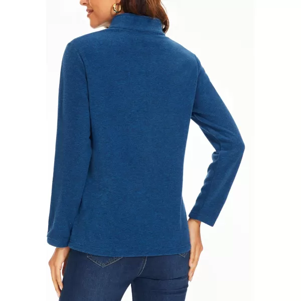 TACVASEN Women's Quarter Zip Pullover Sweatshirt Fleece Casual Long Sleeve Spring Fall Running Workout Tops