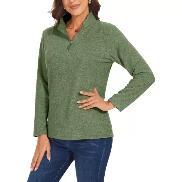 TACVASEN Women's Quarter Zip Pullover Sweatshirt Fleece Casual Long Sleeve Spring Fall Running Workout Tops