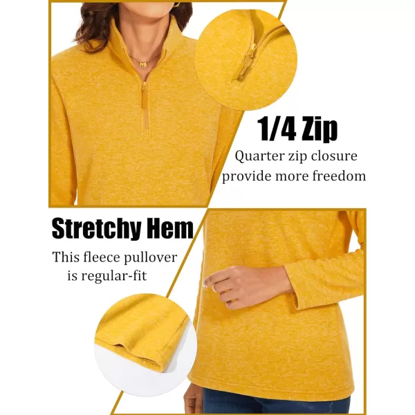 TACVASEN Women's Quarter Zip Pullover Sweatshirt Fleece Casual Long Sleeve Spring Fall Running Workout Tops