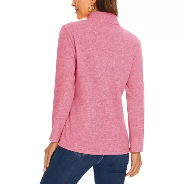 TACVASEN Women's Quarter Zip Pullover Sweatshirt Fleece Casual Long Sleeve Spring Fall Running Workout Tops