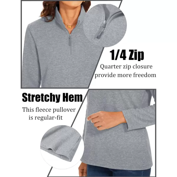 TACVASEN Women's Quarter Zip Pullover Sweatshirt Fleece Casual Long Sleeve Spring Fall Running Workout Tops