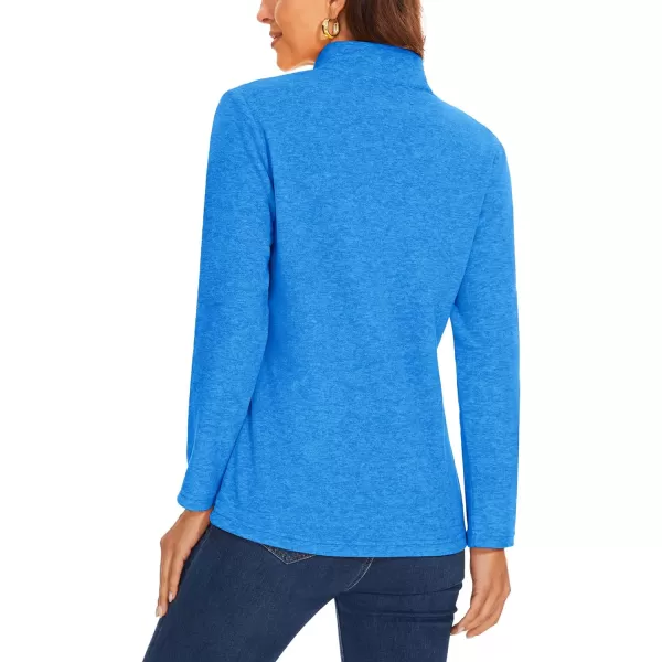 TACVASEN Women's Quarter Zip Pullover Sweatshirt Fleece Casual Long Sleeve Spring Fall Running Workout Tops