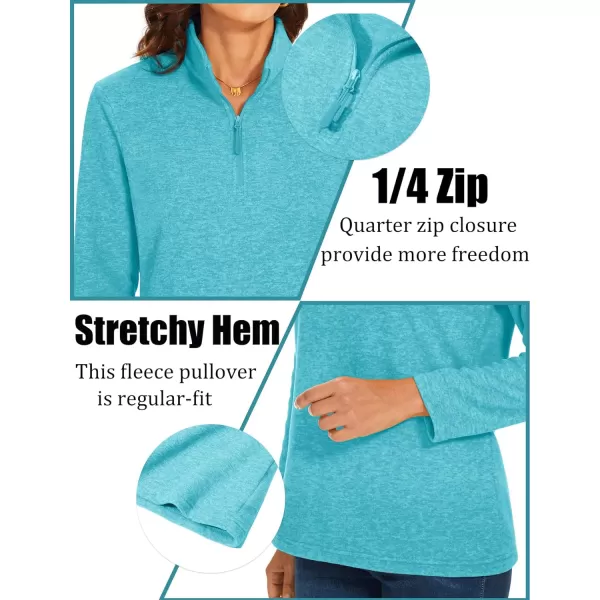 TACVASEN Women's Quarter Zip Pullover Sweatshirt Fleece Casual Long Sleeve Spring Fall Running Workout Tops