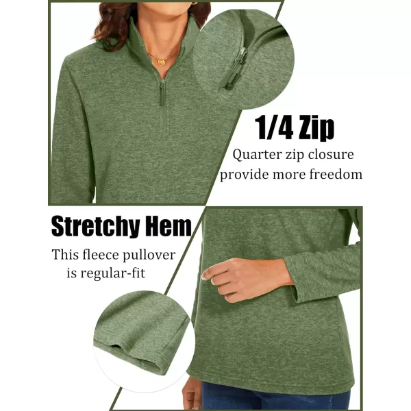 TACVASEN Women's Quarter Zip Pullover Sweatshirt Fleece Casual Long Sleeve Spring Fall Running Workout Tops