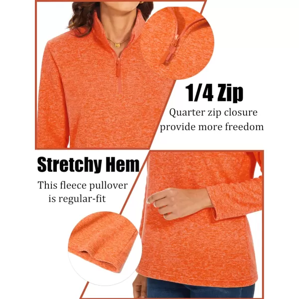 TACVASEN Women's Quarter Zip Pullover Sweatshirt Fleece Casual Long Sleeve Spring Fall Running Workout Tops