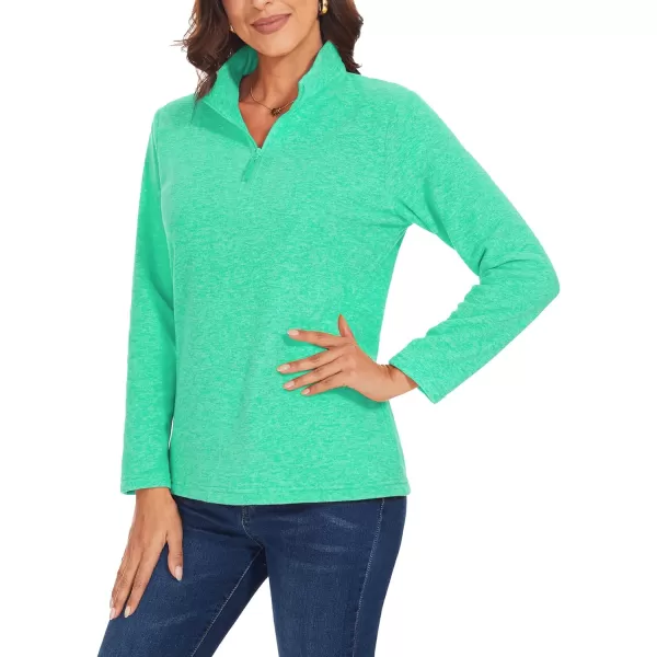 TACVASEN Women's Quarter Zip Pullover Sweatshirt Fleece Casual Long Sleeve Spring Fall Running Workout Tops