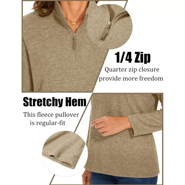 TACVASEN Women's Quarter Zip Pullover Sweatshirt Fleece Casual Long Sleeve Spring Fall Running Workout Tops