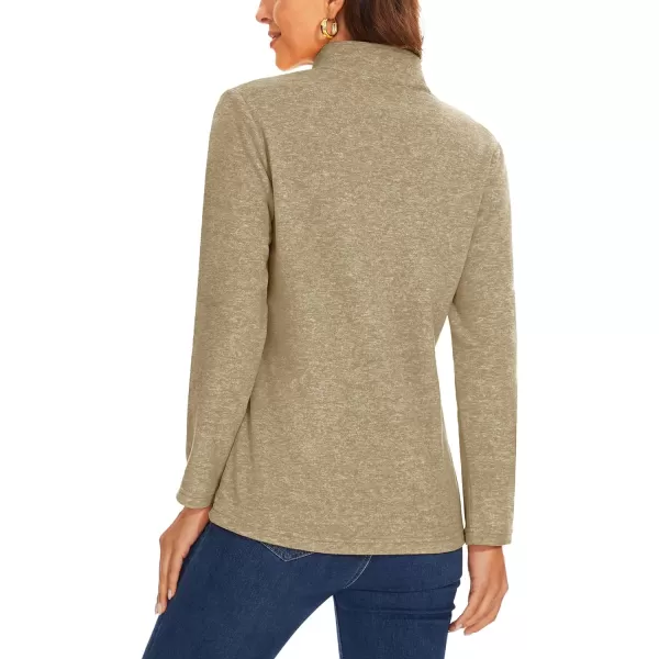 TACVASEN Women's Quarter Zip Pullover Sweatshirt Fleece Casual Long Sleeve Spring Fall Running Workout Tops