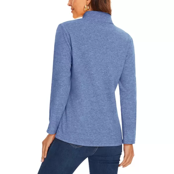 TACVASEN Women's Quarter Zip Pullover Sweatshirt Fleece Casual Long Sleeve Spring Fall Running Workout Tops