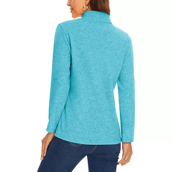 TACVASEN Women's Quarter Zip Pullover Sweatshirt Fleece Casual Long Sleeve Spring Fall Running Workout Tops