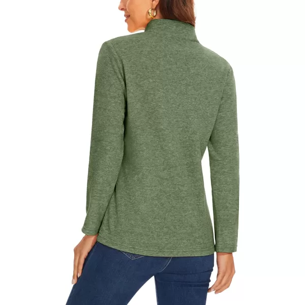 TACVASEN Women's Quarter Zip Pullover Sweatshirt Fleece Casual Long Sleeve Spring Fall Running Workout Tops