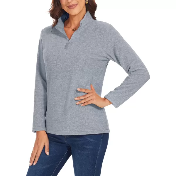 TACVASEN Women's Quarter Zip Pullover Sweatshirt Fleece Casual Long Sleeve Spring Fall Running Workout Tops