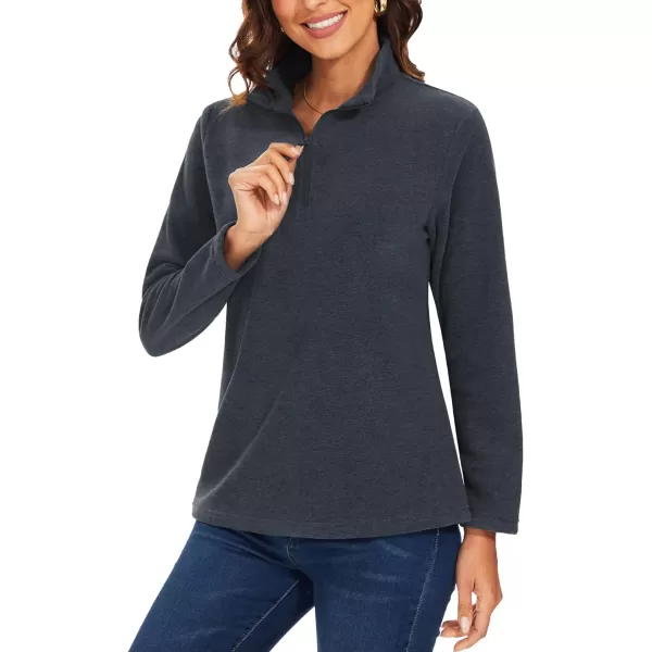 TACVASEN Women's Quarter Zip Pullover Sweatshirt Fleece Casual Long Sleeve Spring Fall Running Workout Tops