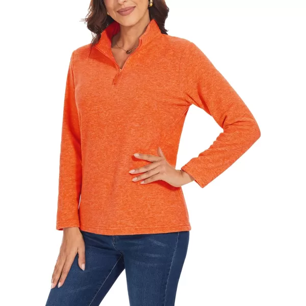 TACVASEN Women's Quarter Zip Pullover Sweatshirt Fleece Casual Long Sleeve Spring Fall Running Workout Tops