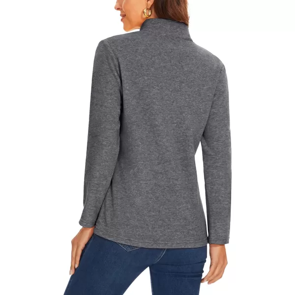 TACVASEN Women's Quarter Zip Pullover Sweatshirt Fleece Casual Long Sleeve Spring Fall Running Workout Tops
