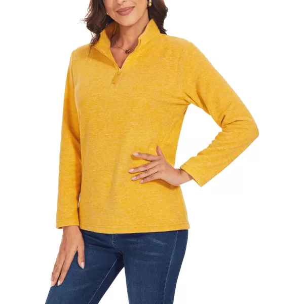 TACVASEN Women's Quarter Zip Pullover Sweatshirt Fleece Casual Long Sleeve Spring Fall Running Workout Tops