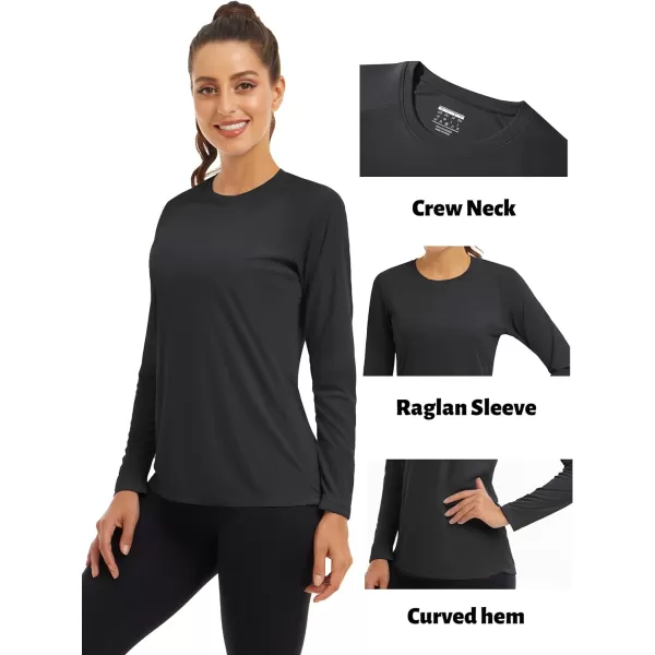 TACVASEN Women's Rash Guard Swim Shirt Sun Protection UPF 50+ Long Sleeve Sport Workout Tops