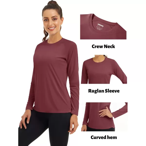 TACVASEN Women's Rash Guard Swim Shirt Sun Protection UPF 50+ Long Sleeve Sport Workout Tops