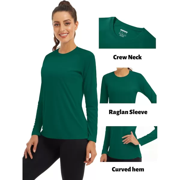 TACVASEN Women's Rash Guard Swim Shirt Sun Protection UPF 50+ Long Sleeve Sport Workout Tops
