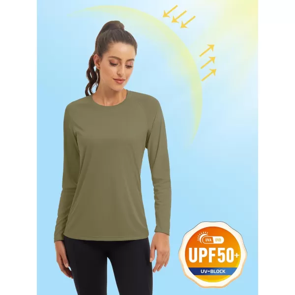 TACVASEN Women's Rash Guard Swim Shirt Sun Protection UPF 50+ Long Sleeve Sport Workout Tops