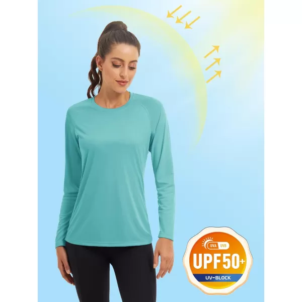 TACVASEN Women's Rash Guard Swim Shirt Sun Protection UPF 50+ Long Sleeve Sport Workout Tops