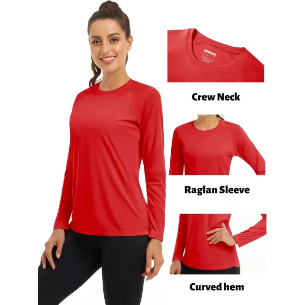 TACVASEN Women's Rash Guard Swim Shirt Sun Protection UPF 50+ Long Sleeve Sport Workout Tops