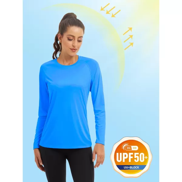 TACVASEN Women's Rash Guard Swim Shirt Sun Protection UPF 50+ Long Sleeve Sport Workout Tops